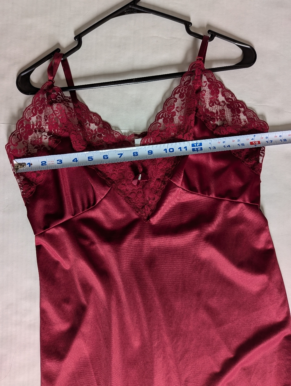 Vintage Slip Burgundy Women's Size 38 - Picture 7 of 11